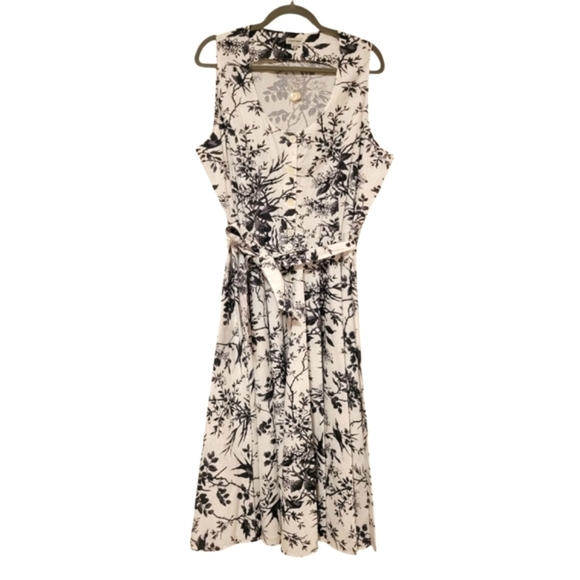 NWOT J. Peterman Women's Sleeveless Housewife Button Dress Flare Skirt Size 20 - Picture 10 of 10